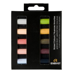Boîtes de 10 demi-pastels secs Rembrandt