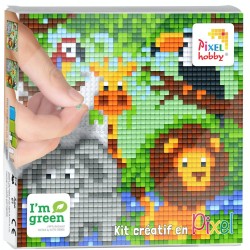 Kit Créatif Pixel tableau 12x12cm - Safari