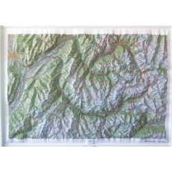 Carte en relief IGN Belledonne / Vanoise - 113x80 cm