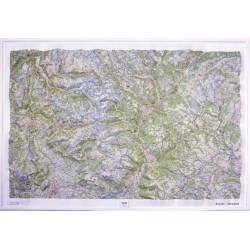 Carte en relief IGN Ecrins / Queyras - 113x80cm