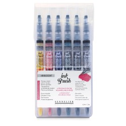 Sets de 6 pinceaux à encre aquarellable InkBrush