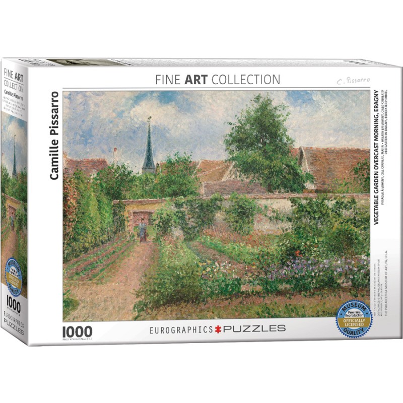 Puzzle 1000 pièces - Potager à Eragny de Camille Pissarro