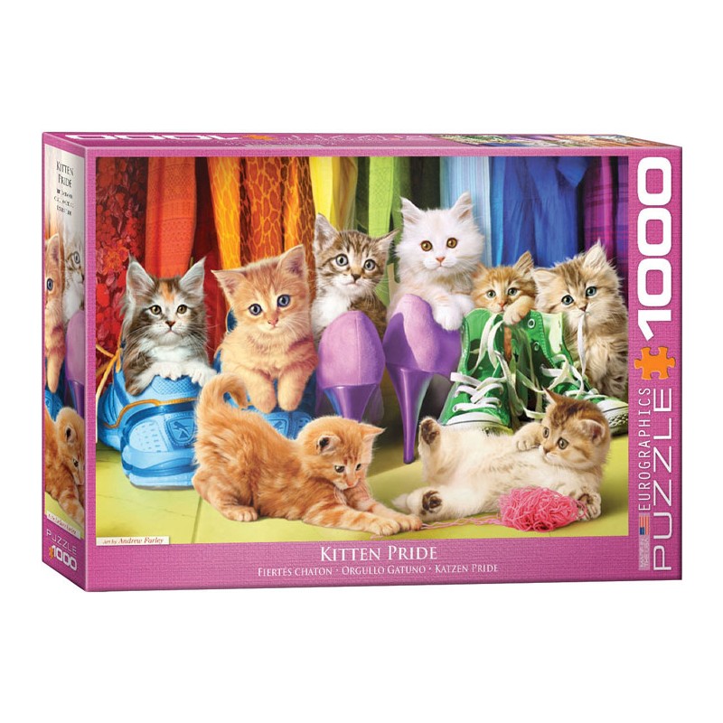 Puzzle 1000 pièces- Fiertés chaton