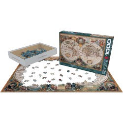 Puzzle 1000 pièces - Carte du Monde antique