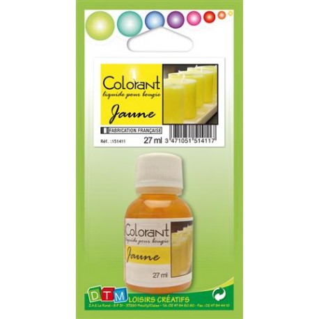 Colorant bougie jaune 27ml