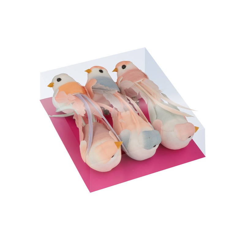 Set oiseaux sur pince Love Story x6pcs