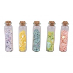 Flacons de paillettes Fleurs et papillons ø0,9cm x5pcs