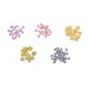 Flacons de paillettes Fleurs et papillons ø0,9cm x5pcs