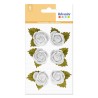 Roses papier Sharon blanc x6pcs