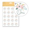 Stickers fleuris "Oui" x3 planches de 20 stickers