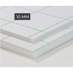 Carton mousse auto-adhésif blanc 10 mm - 100x140 cm