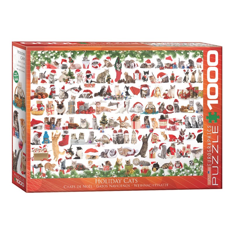 Puzzle 1000 pièces - Chats de Noël