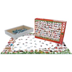 Puzzle 1000 pièces - Chats de Noël