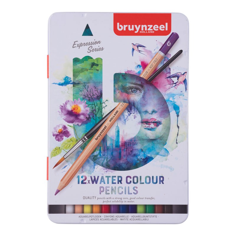 Boîtes métal crayons aquarellables Expression Bruynzeel