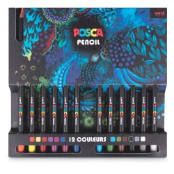 Sets de crayons couleurs cire & huile Posca