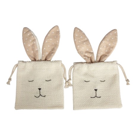 Sachets en tissu Lapin 12x21cm x2pcs