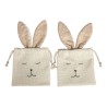 Sachets en tissu Lapin 12x21cm x2pcs