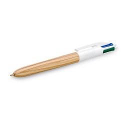 Stylos à bille BIC 4 couleurs Wood Style