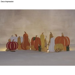 Kit DIY - Présentoir décoratif en bois courges 10,5x60,6cm