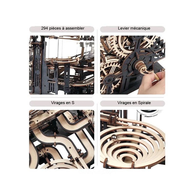 Voiture 3D en bois naturel à monter - Maquettes en bois - 10 Doigts