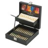 Coffret bois noir de 24 pastels à l'huile Sennelier