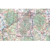 Carte en relief IGN Monts d'Auvergne - 80x113 cm