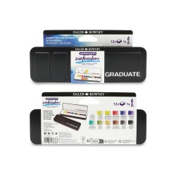 Boîte métal aquarelle Graduate en 1/2 godets + pinceau