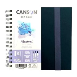 Carnets aquarelle Montval Art Book 300g/m², 24 fls spiralées