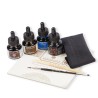 Coffret de calligraphie : 4 encres + accessoires