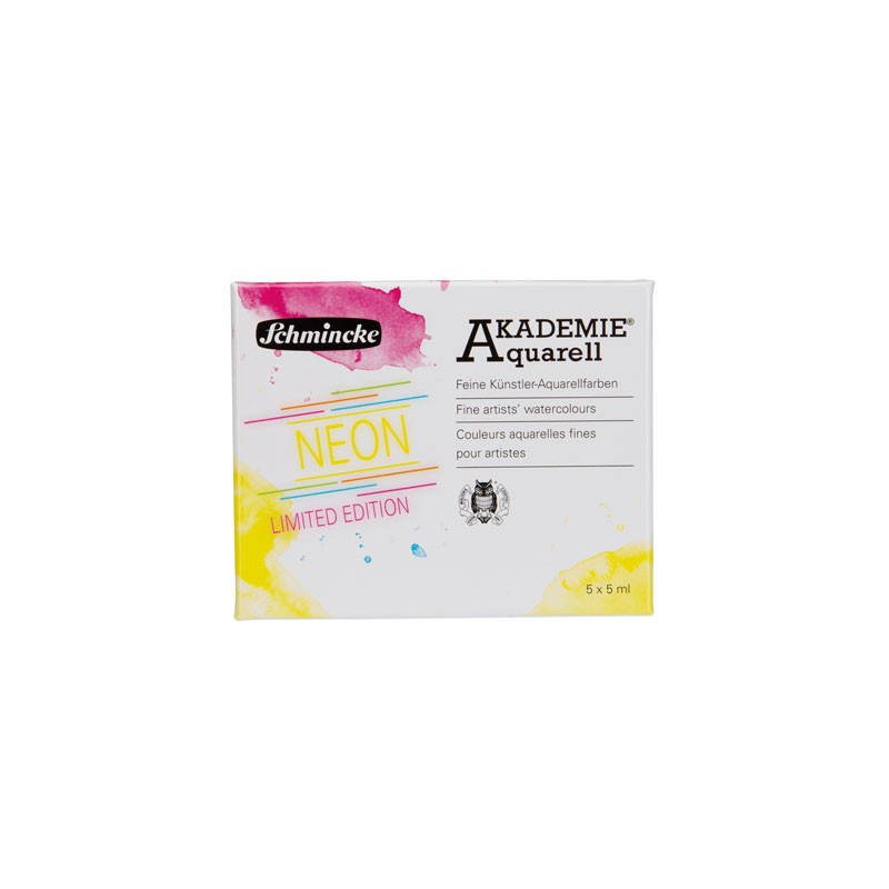 Set d'aquarelle fine Akademie couleurs Néon x5 tubes 5ml - édition limitée