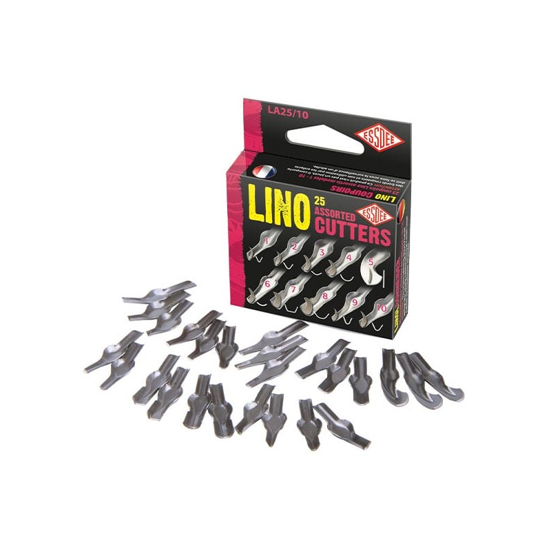 Assortiments de 25 gouges pour linogravure Essdee