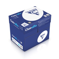 Cartons de 5 ramettes papier blanc multifoncions Clairalfa, 500 fls 80 g/m²