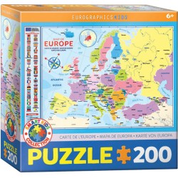 Puzzle 200 pièces - Carte de l'Europe