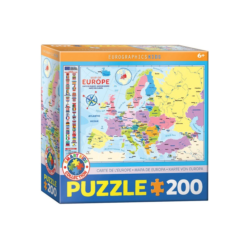 Puzzle 200 pièces - Carte de l'Europe