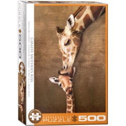 Puzzle 500 pièces - Le câlin de la girafe