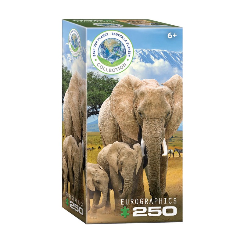 Puzzle 250 pièces - Eléphants