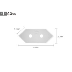 Boite de 5 lames de rechange Olfa MCB-1 pour cutter MC-45