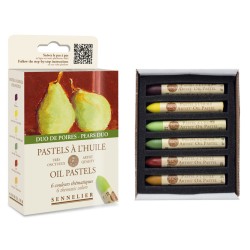 Boites de 6 pastels à l'huile Sennelier assorties