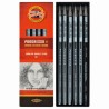 Set de 6 crayons graphite sans bois Progresso Koh-I-Noor