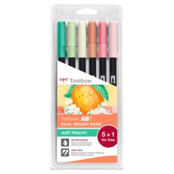 Set de 6 feutres pinceaux ABT Just Peachy - édition limitée