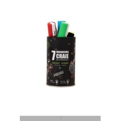 Pots de 7 marqueurs-craie Chalk assortis