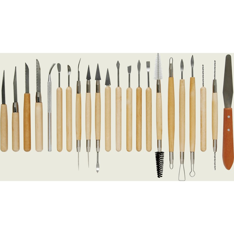 Set professionnel de 18 outils pour scuplture et modelage