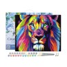 Peinture par numéros 40x50cm sur toile tendue - Lion Pop Art