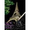 Peinture à gratter A3 - Tour Eiffel à Paris