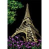 Peinture à gratter A3 - Tour Eiffel à Paris