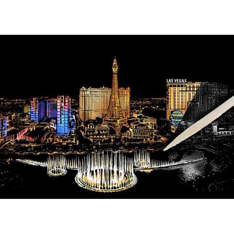 Peinture à gratter A3 - Las Vegas