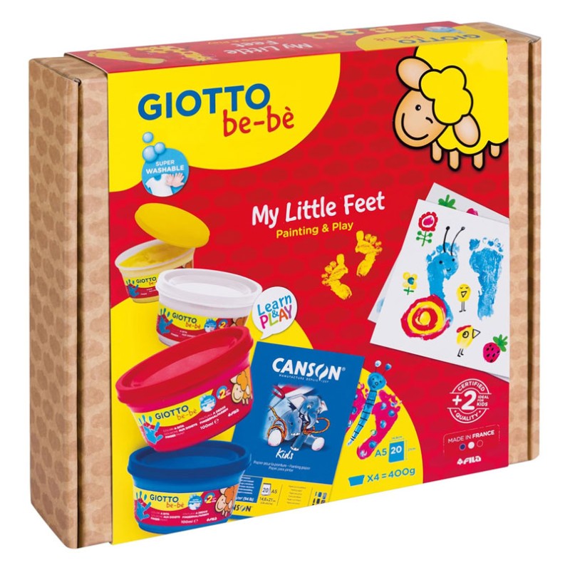 Kit créatif Giotto Bébè  - Mes petits pieds, peinture et jeu