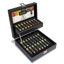 Coffret noir de 24 mini-bâtons de peinture à l'huile Oil Stick