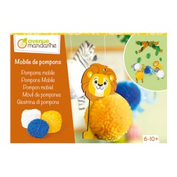 Boîte créative - Mobile de pompons, animaux de la savane