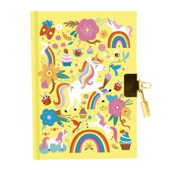 Journal intime 10,5x14cm x120fls - Licornes